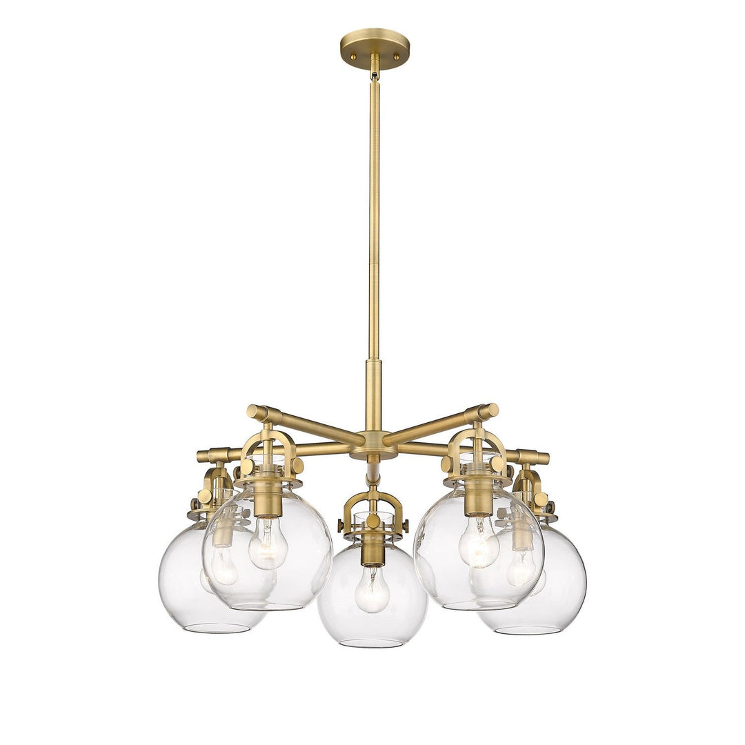 Innovations Downtown Urban 410-5CR-BB-G410-7CL Chandelier Light - Brushed Brass