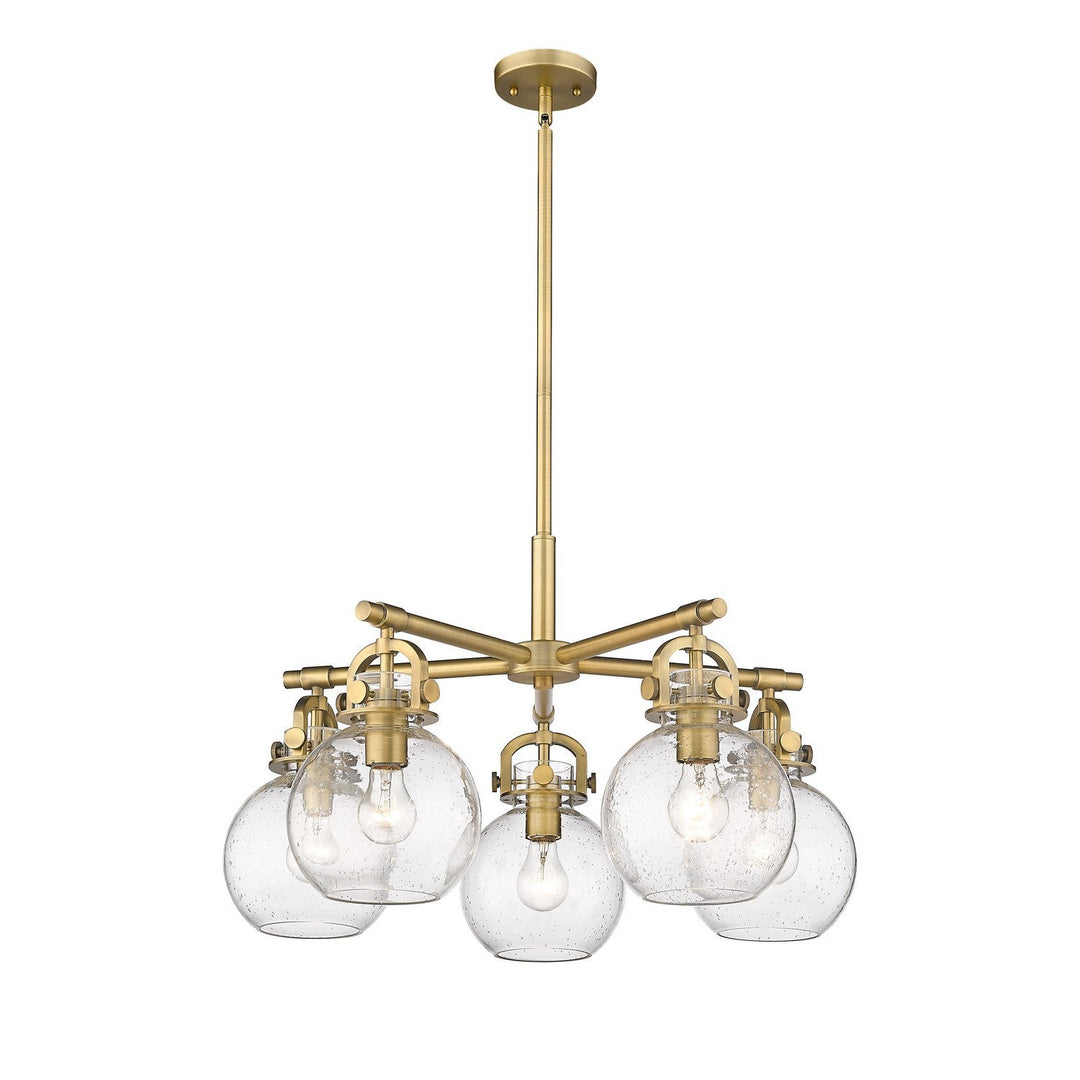 Innovations Downtown Urban 410-5CR-BB-G410-7SDY Chandelier Light - Brushed Brass