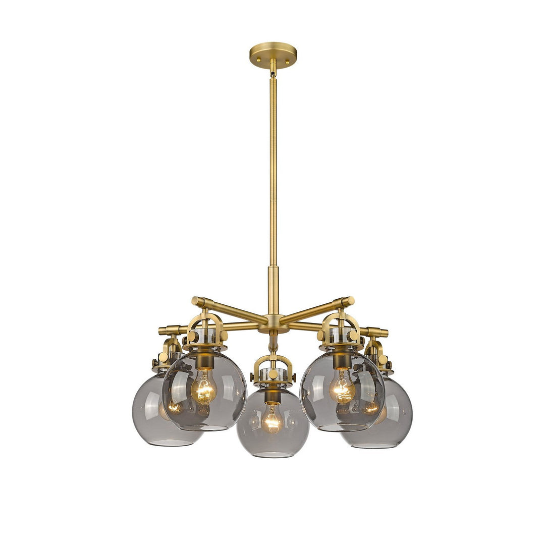 Innovations Downtown Urban 410-5CR-BB-G410-7SM Chandelier Light - Brushed Brass