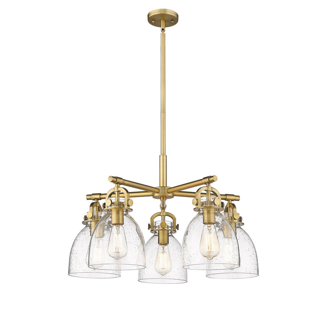 Innovations Downtown Urban 410-5CR-BB-G412-7SDY Chandelier Light - Brushed Brass