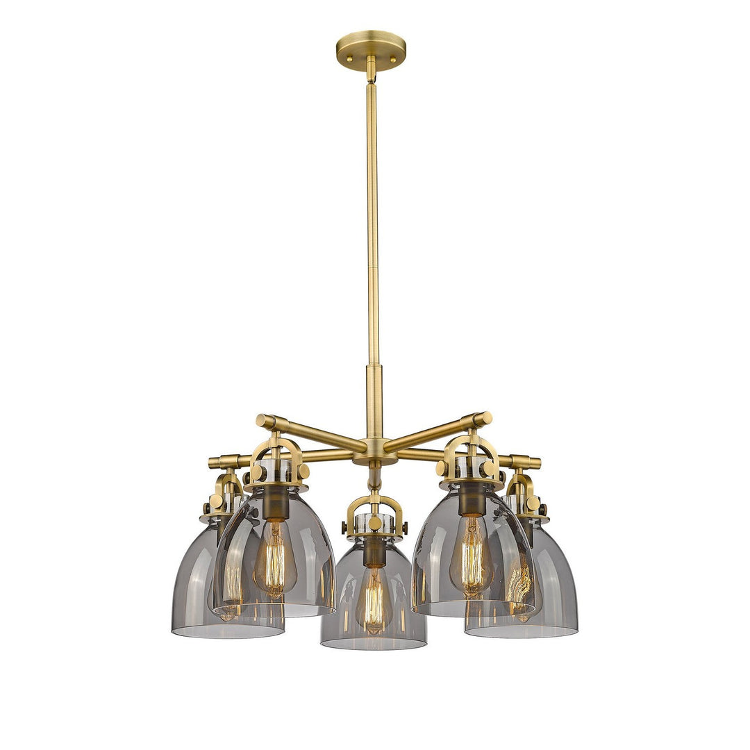 Innovations Downtown Urban 410-5CR-BB-G412-7SM Chandelier Light - Brushed Brass