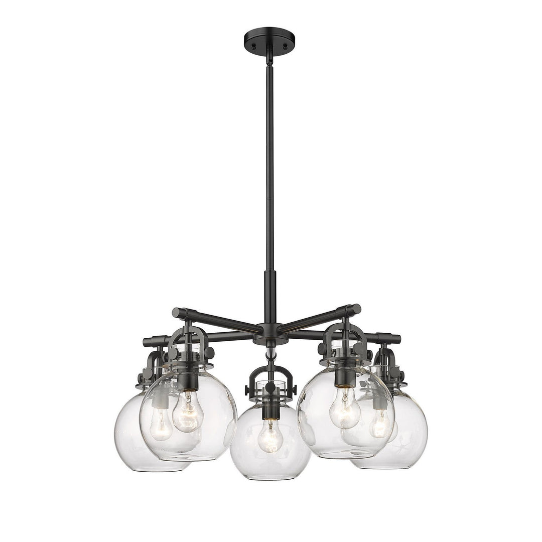 Innovations Downtown Urban 410-5CR-BK-G410-7CL Chandelier Light - Matte Black