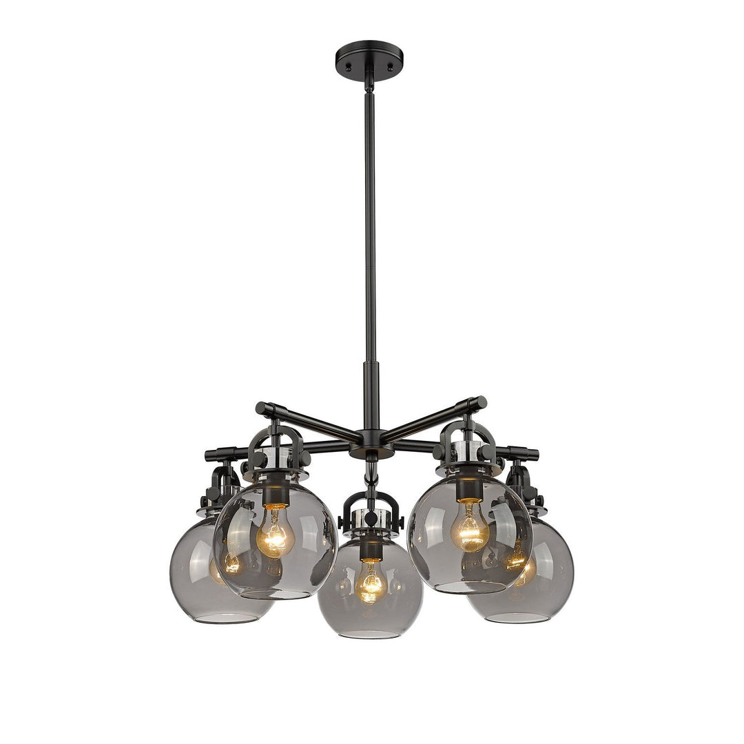 Innovations Downtown Urban 410-5CR-BK-G410-7SM Chandelier Light - Matte Black