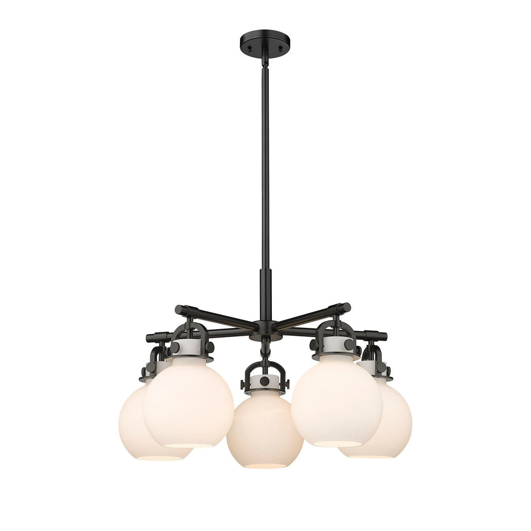 Innovations Downtown Urban 410-5CR-BK-G410-7WH Chandelier Light - Matte Black