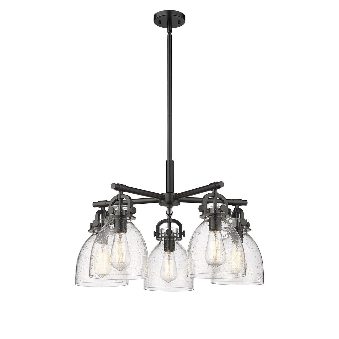 Innovations Downtown Urban 410-5CR-BK-G412-7SDY Chandelier Light - Matte Black