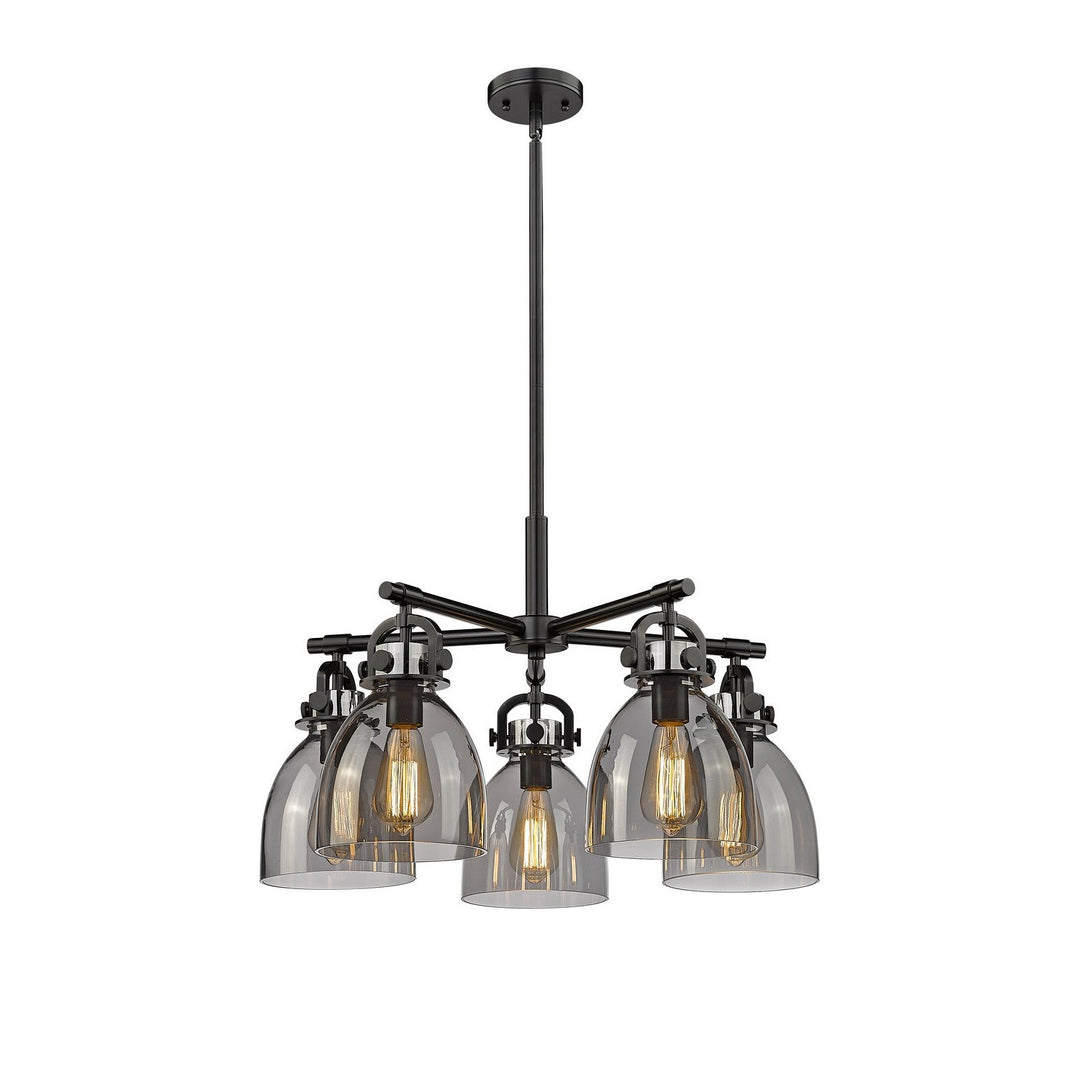 Innovations Downtown Urban 410-5CR-BK-G412-7SM Chandelier Light - Matte Black