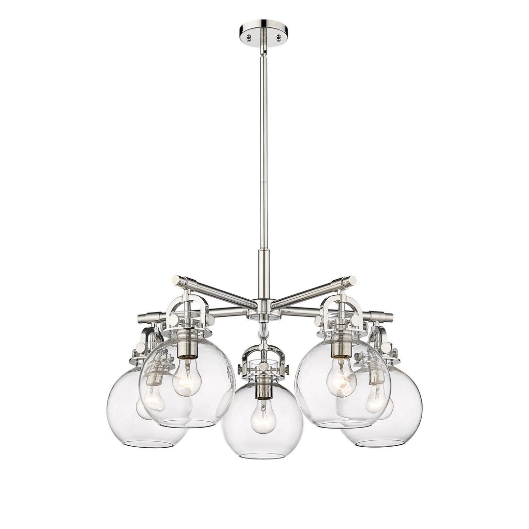 Innovations Downtown Urban 410-5CR-PN-G410-7CL Chandelier Light - Polished Nickel