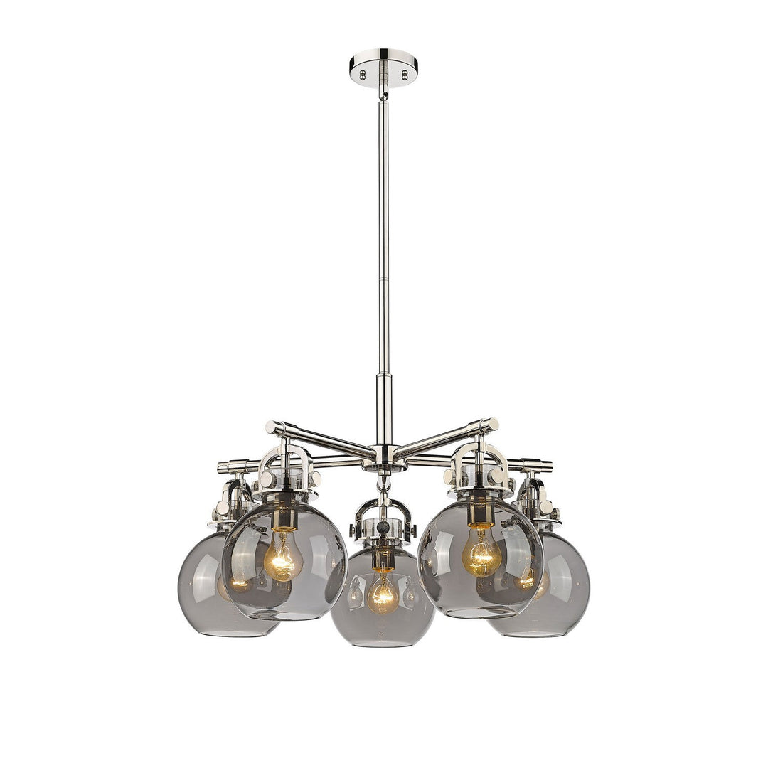 Innovations Downtown Urban 410-5CR-PN-G410-7SM Chandelier Light - Polished Nickel