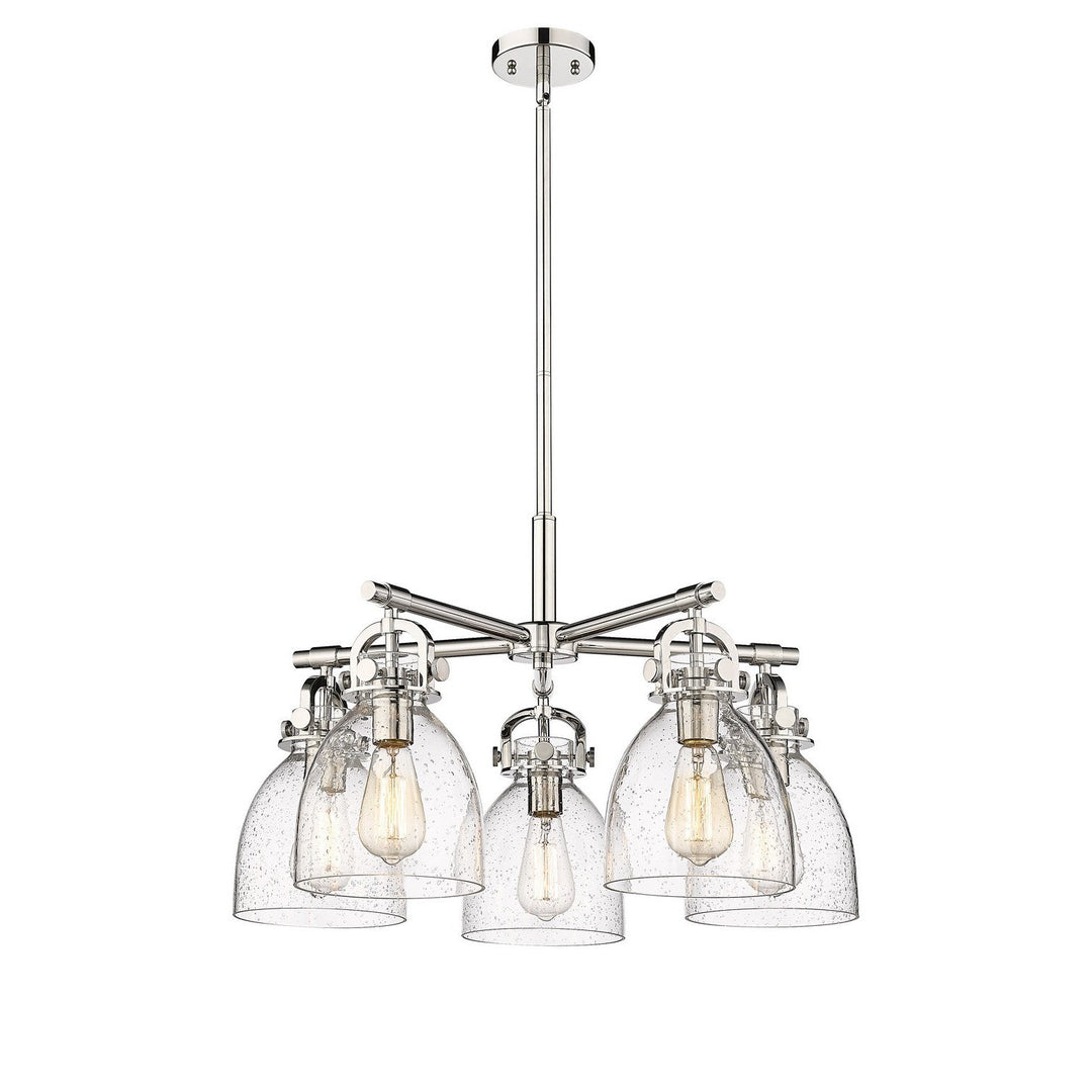 Innovations Downtown Urban 410-5CR-PN-G412-7SDY Chandelier Light - Polished Nickel