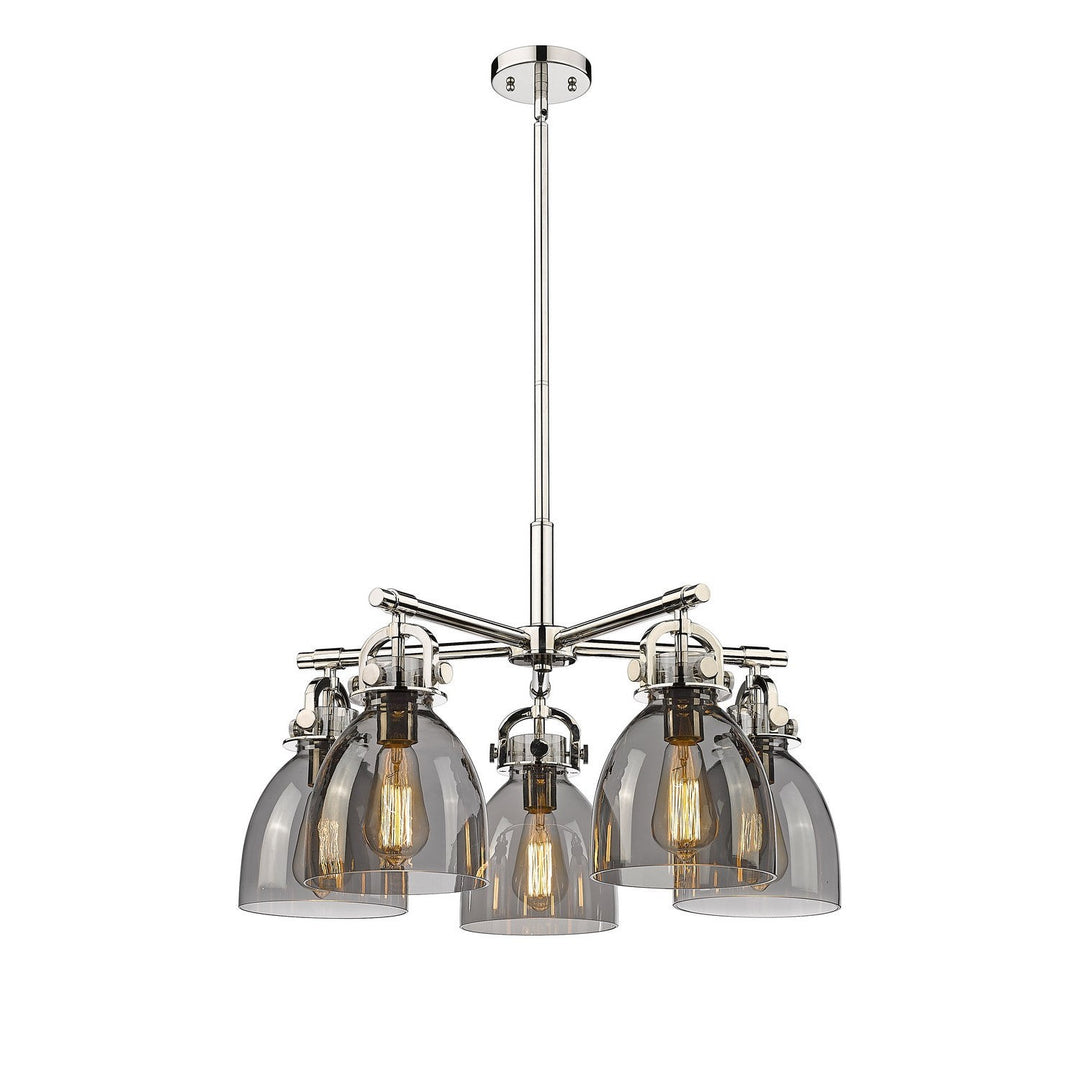 Innovations Downtown Urban 410-5CR-PN-G412-7SM Chandelier Light - Polished Nickel