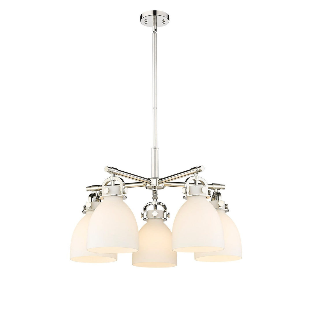 Innovations Downtown Urban 410-5CR-PN-G412-7WH Chandelier Light - Polished Nickel