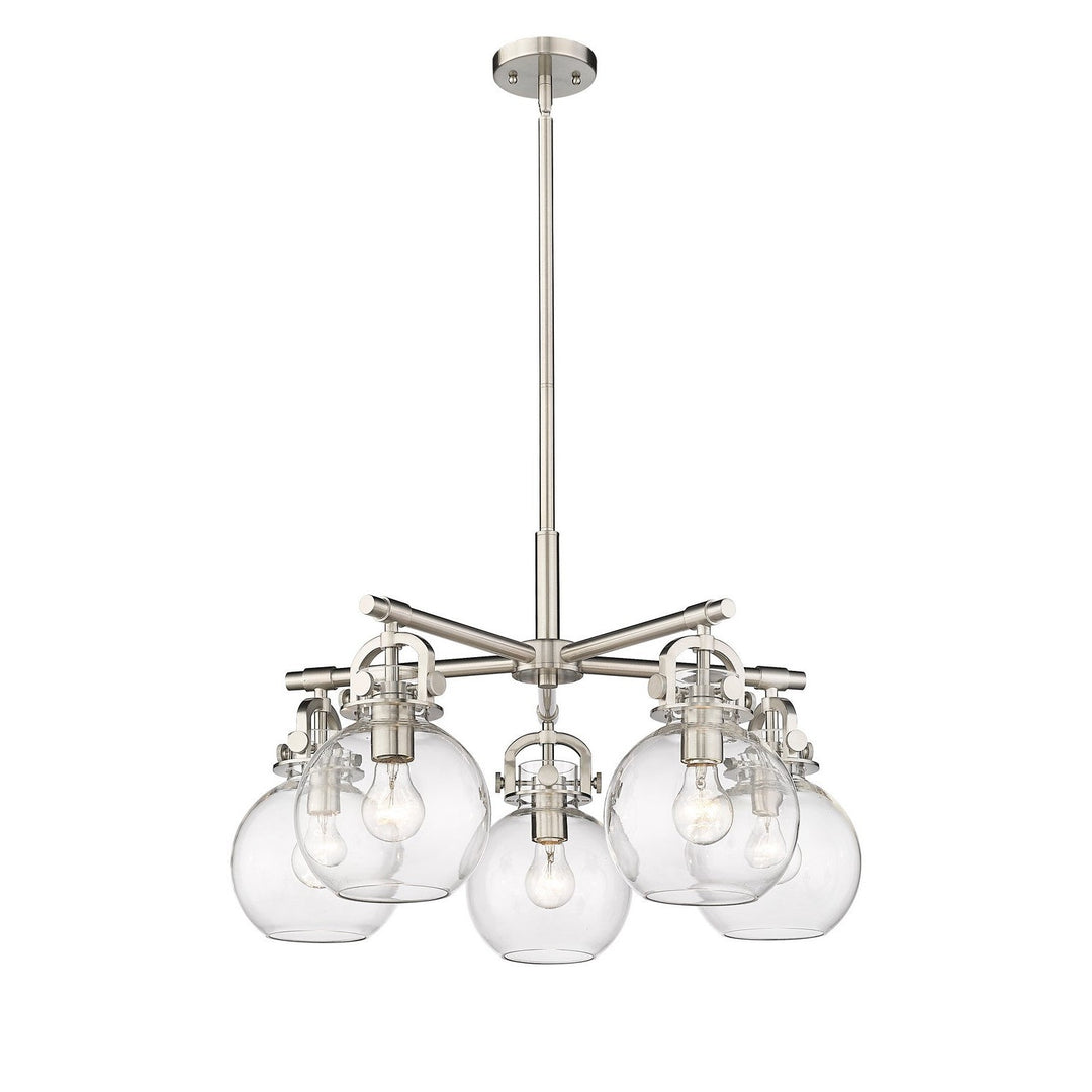 Innovations Downtown Urban 410-5CR-SN-G410-7CL Chandelier Light - Satin Nickel