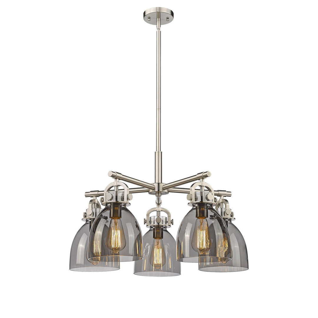 Innovations Downtown Urban 410-5CR-SN-G412-7SM Chandelier Light - Satin Nickel