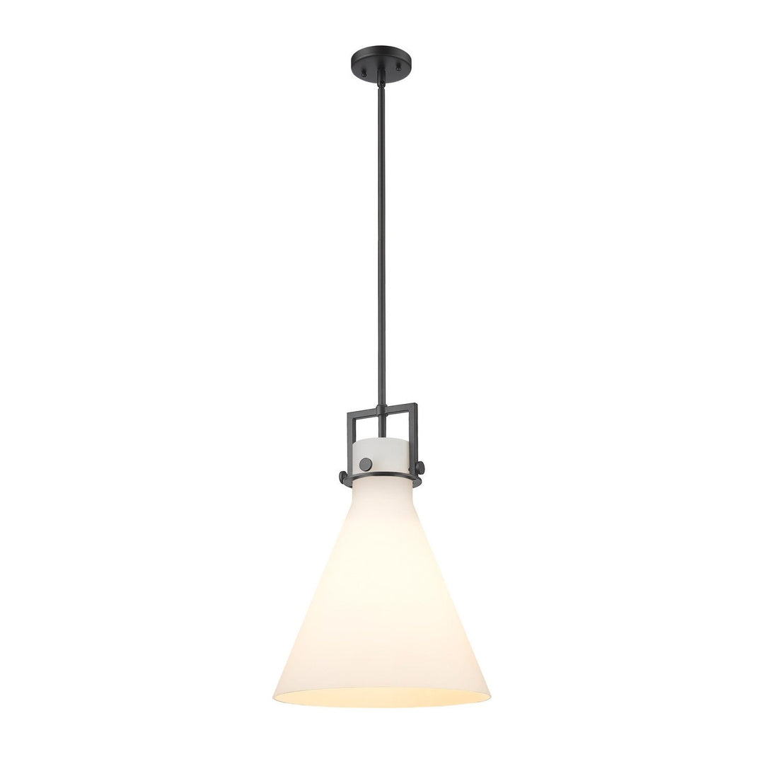 Innovations Newton 411-1SL-BK-G411-14WH Pendant Light - Matte Black