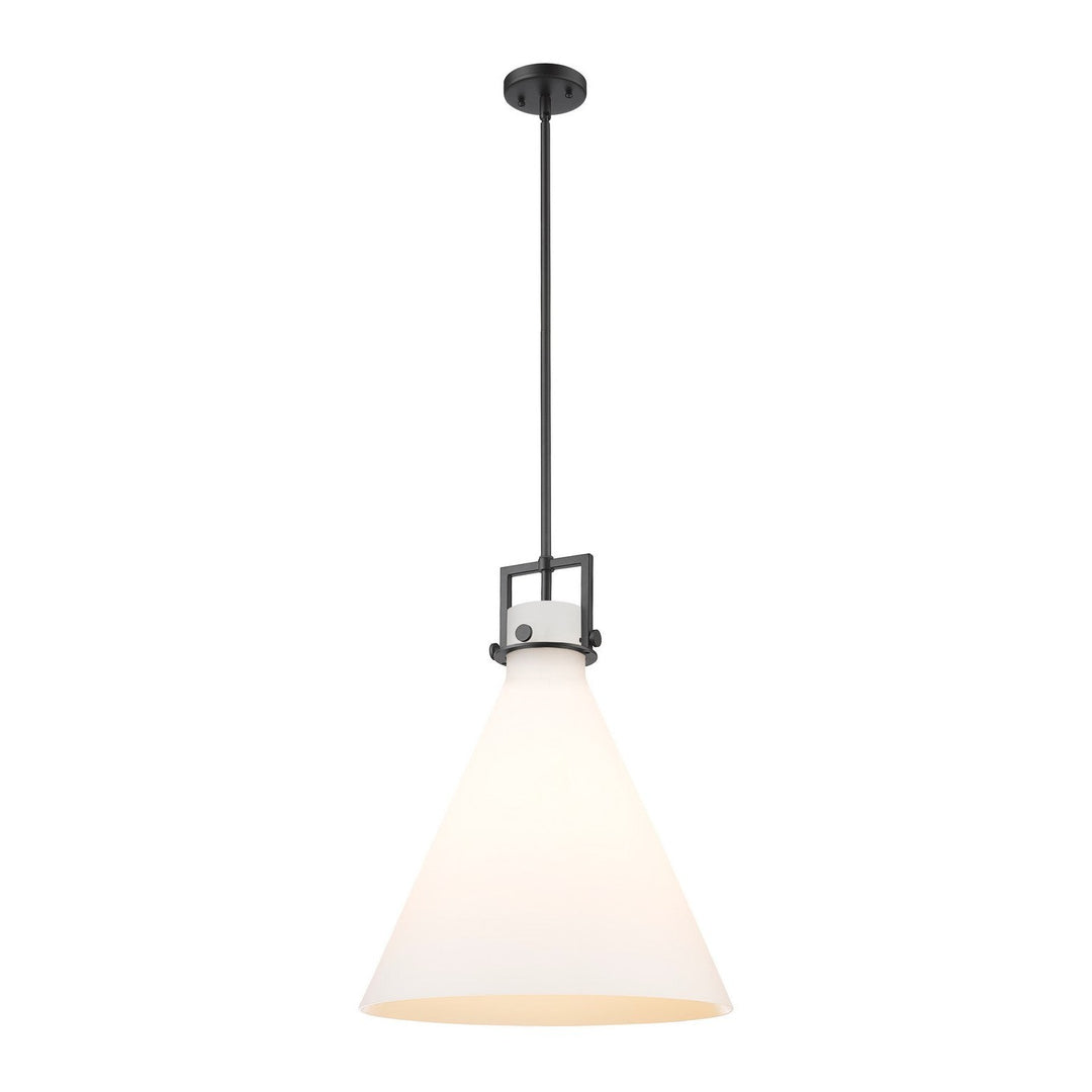 Innovations Newton 411-1SL-BK-G411-18WH Pendant Light - Matte Black