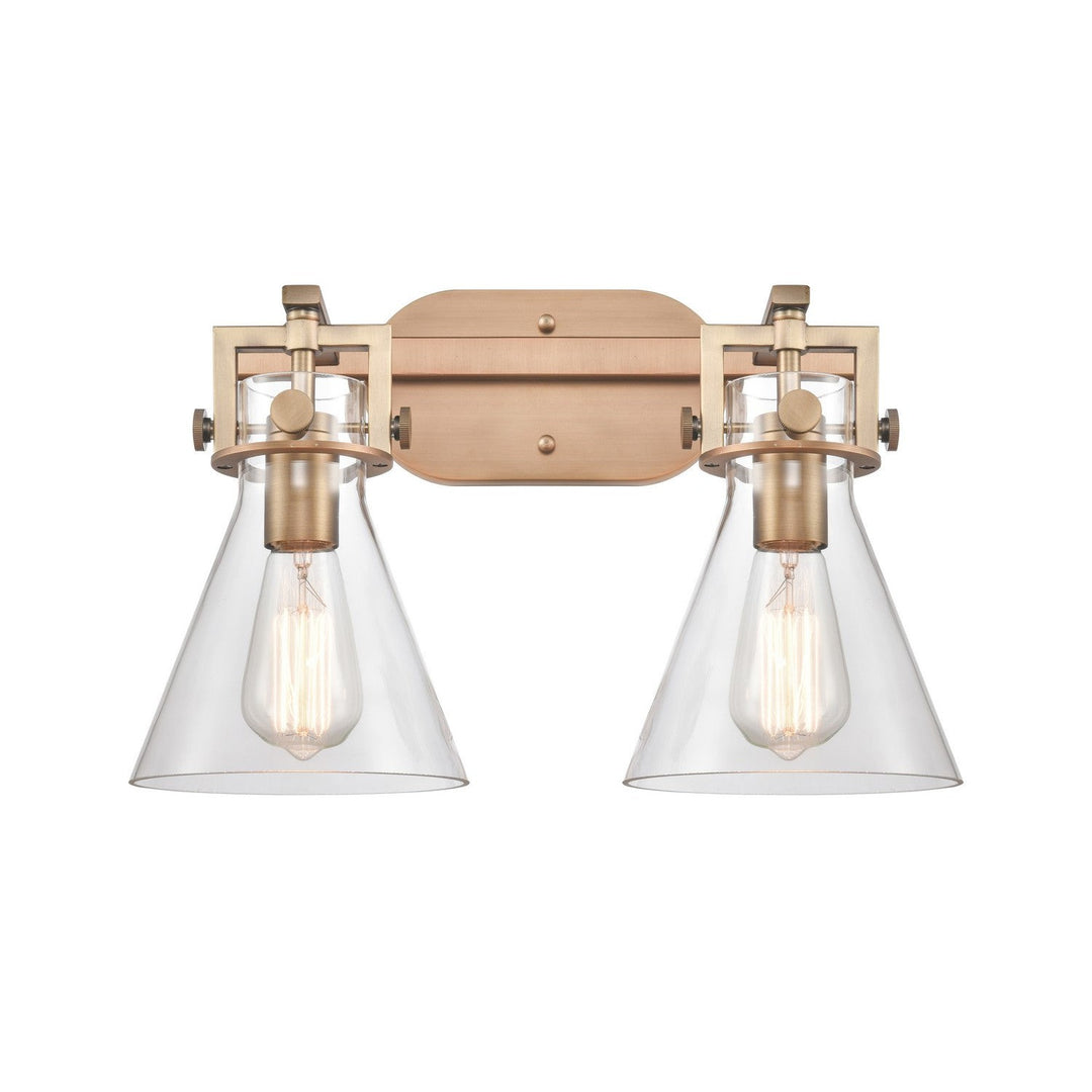 Innovations Downtown Urban 411-2W-BB-G411-7CL Bath Vanity Light 17 in. wide - Brushed Brass