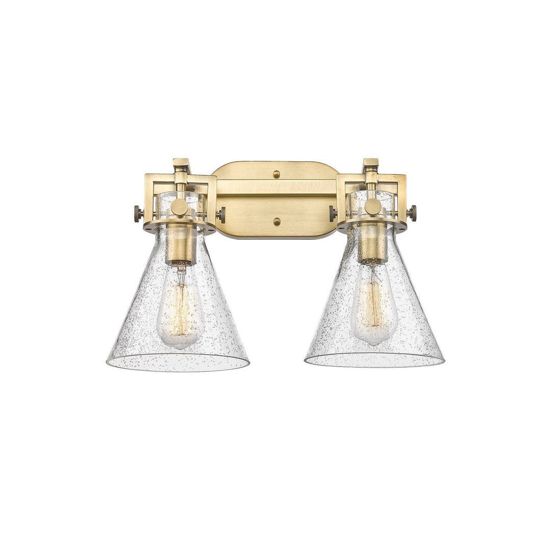 Innovations Newton 411-2W-BB-G411-7SDY Bath Vanity Light 17 in. wide - Brushed Brass