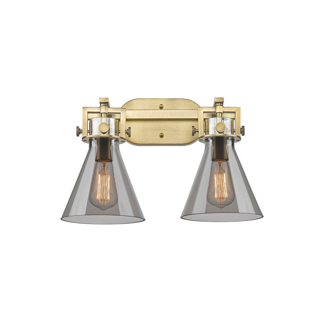 Innovations Newton 411-2W-BB-G411-7SM Bath Vanity Light 17 in. wide - Brushed Brass