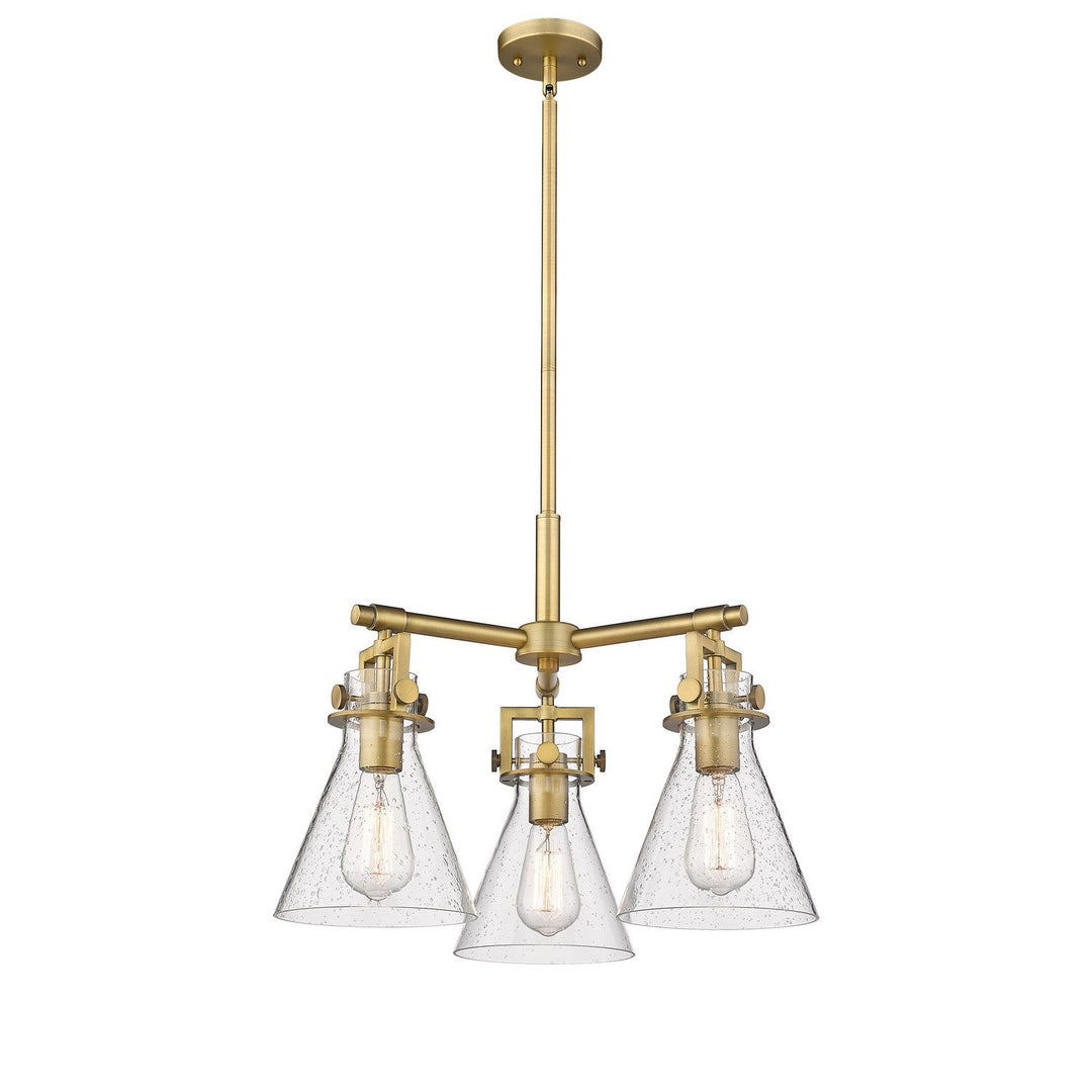 Innovations Downtown Urban 411-3CR-BB-G411-7SDY Pendant Light - Brushed Brass