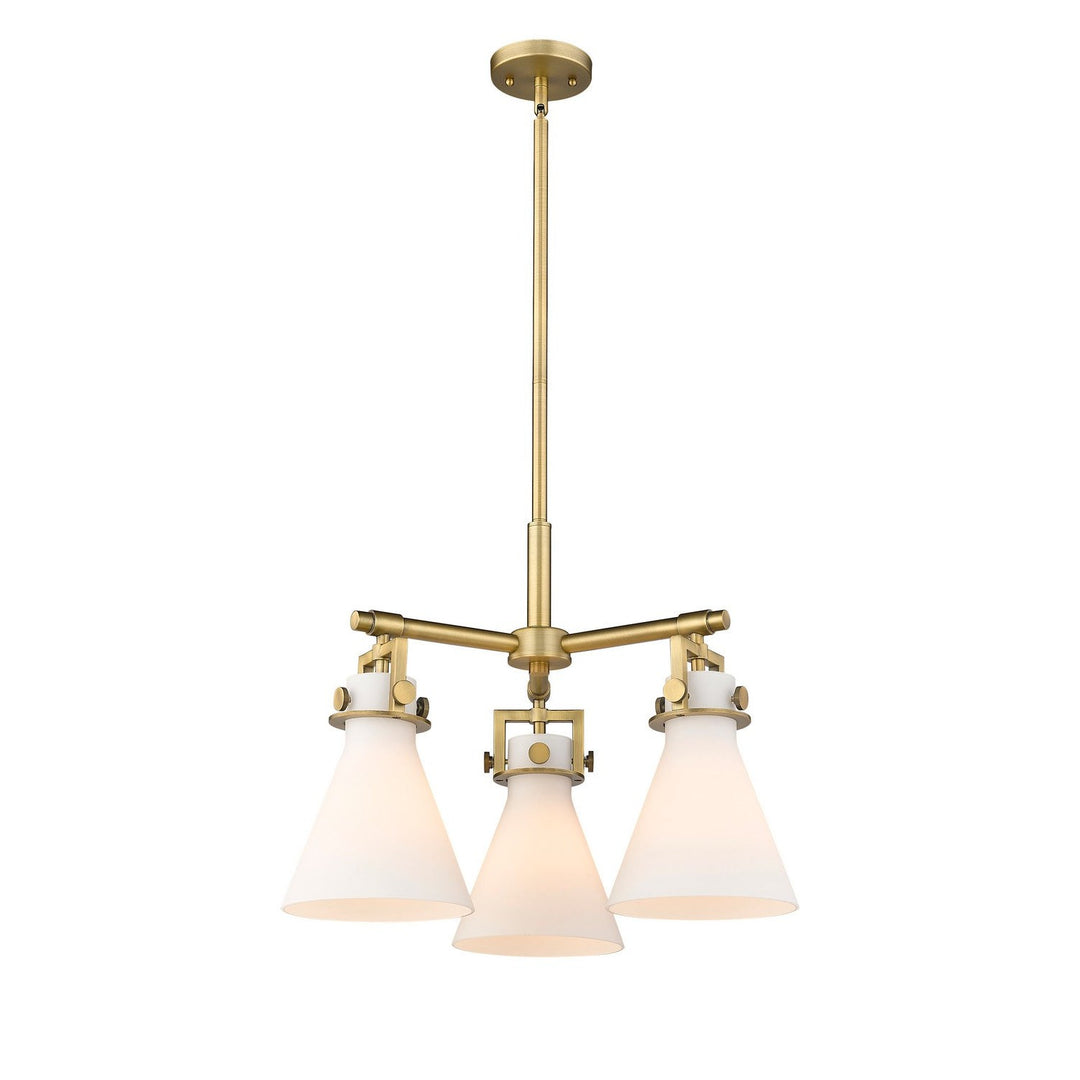 Innovations Downtown Urban 411-3CR-BB-G411-7WH Pendant Light - Brushed Brass