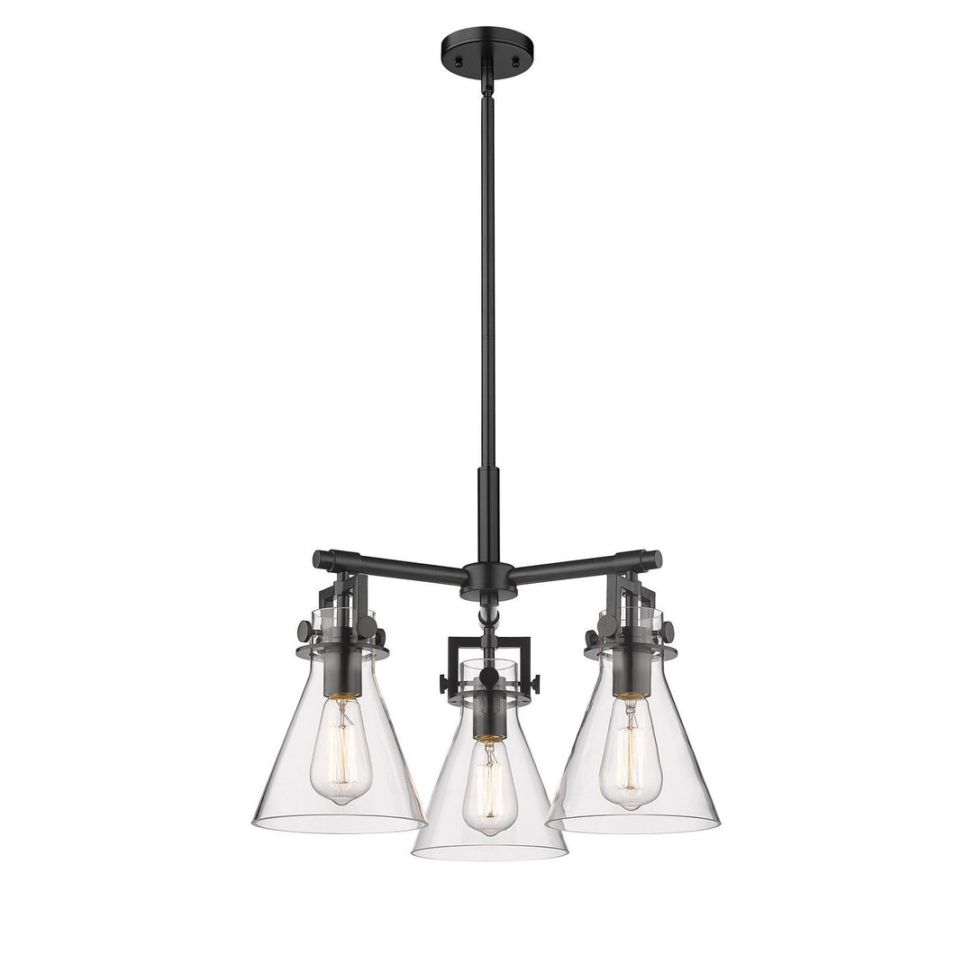 Innovations Downtown Urban 411-3CR-BK-G411-7CL Pendant Light - Matte Black