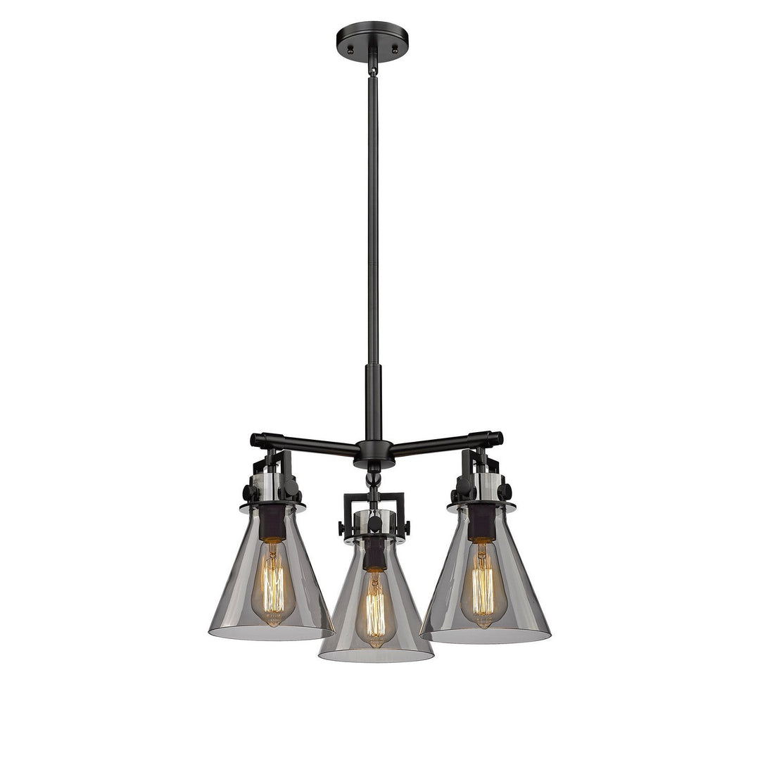 Innovations Downtown Urban 411-3CR-BK-G411-7SM Pendant Light - Matte Black