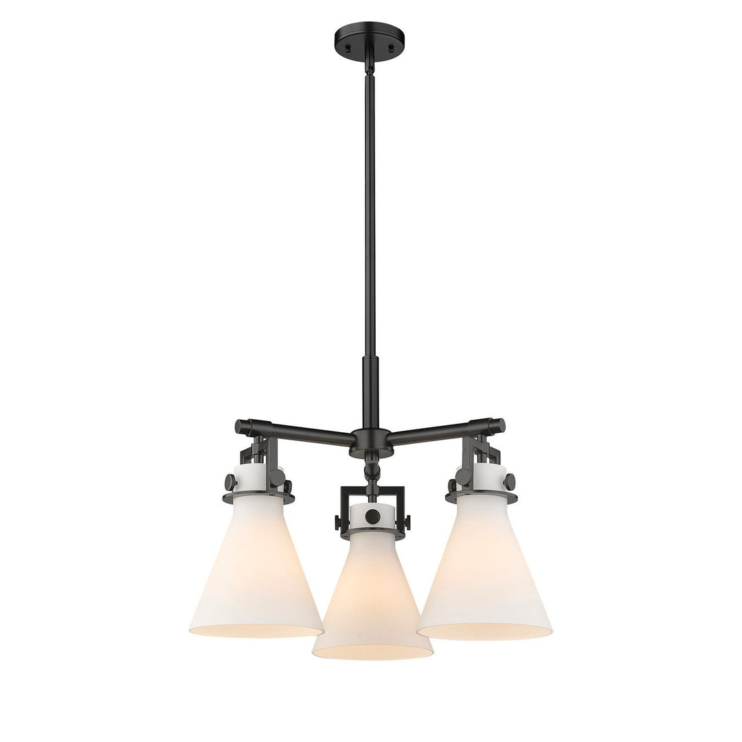 Innovations Downtown Urban 411-3CR-BK-G411-7WH Pendant Light - Matte Black