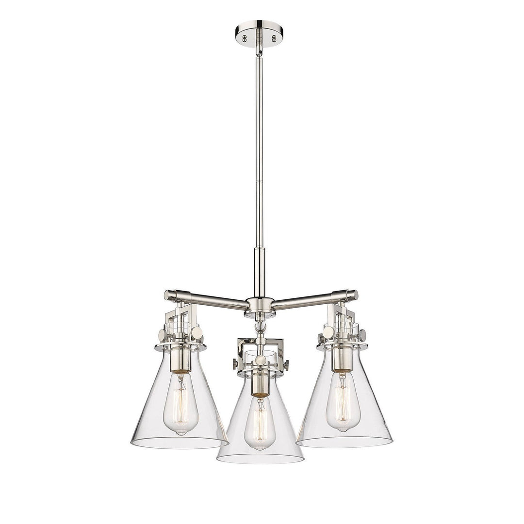 Innovations Downtown Urban 411-3CR-PN-G411-7CL Pendant Light - Polished Nickel