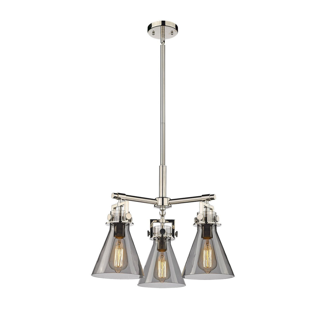 Innovations Downtown Urban 411-3CR-PN-G411-7SM Pendant Light - Polished Nickel