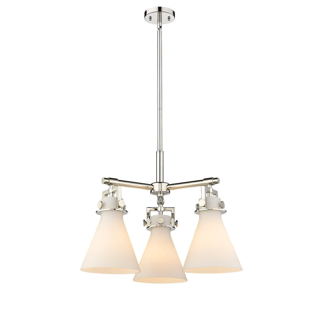 Innovations Downtown Urban 411-3CR-PN-G411-7WH Pendant Light - Polished Nickel