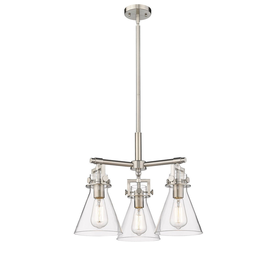 Innovations Downtown Urban 411-3CR-SN-G411-7CL Pendant Light - Satin Nickel