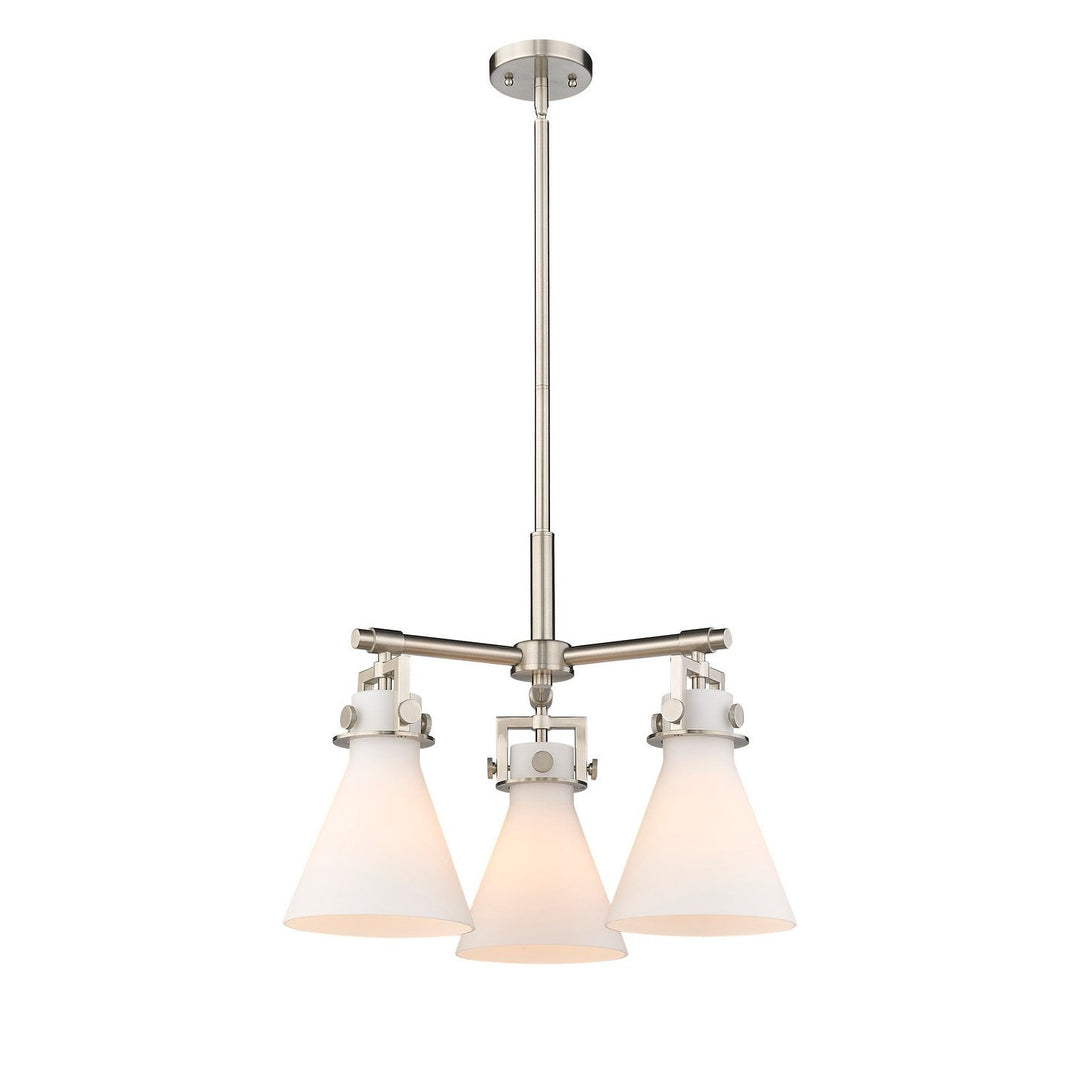 Innovations Downtown Urban 411-3CR-SN-G411-7WH Pendant Light - Satin Nickel