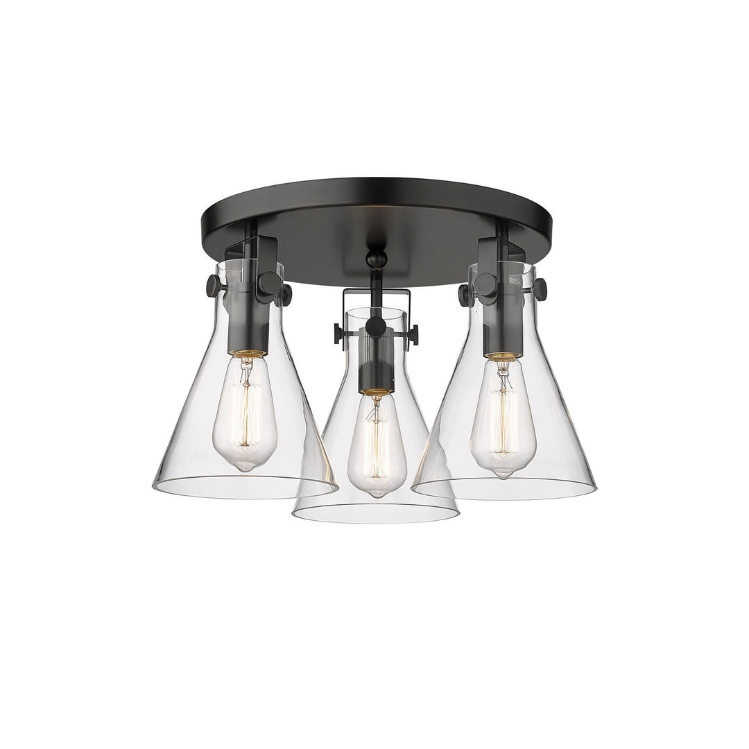 Innovations Downtown Urban 411-3F-BK-G411-7CL Ceiling Light - Matte Black