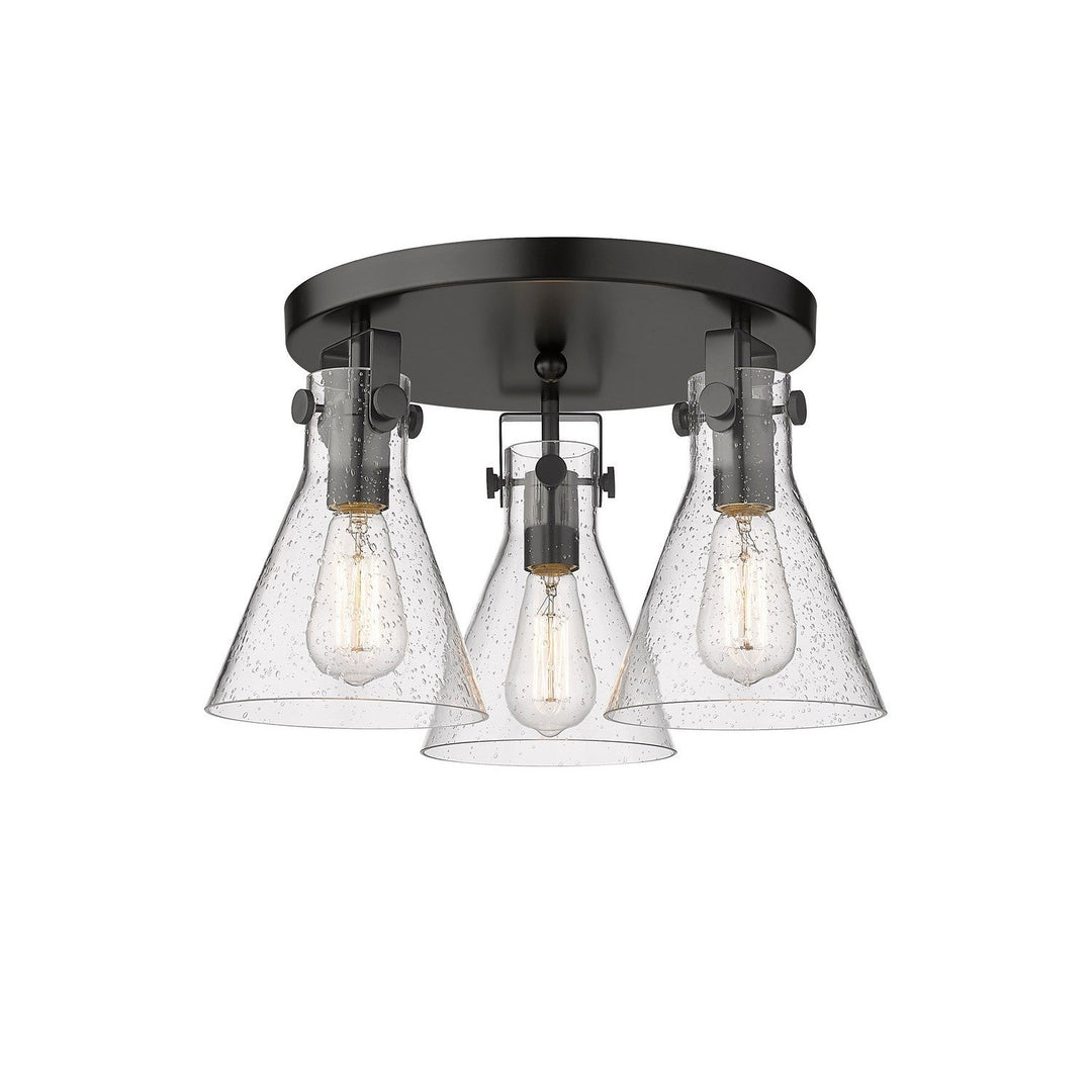 Innovations Downtown Urban 411-3F-BK-G411-7SDY Ceiling Light - Matte Black