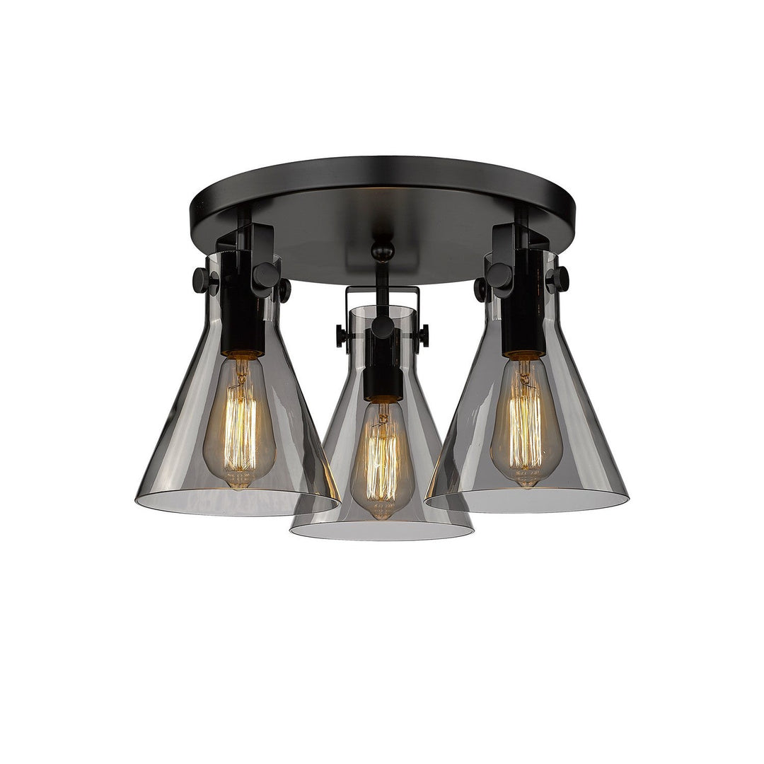 Innovations Downtown Urban 411-3F-BK-G411-7SM Ceiling Light - Matte Black