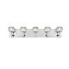 Elegant Graham 3509W32C Bath Vanity Light 32 in. wide - Chrome And Clear