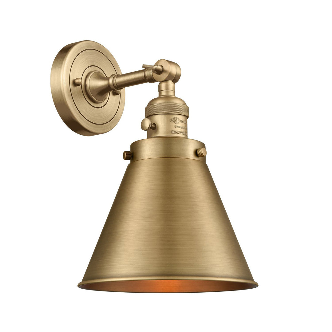 Innovations Franklin Restoration 203SW-BB-M13-BB-LED Wall Sconce Light - Brushed Brass
