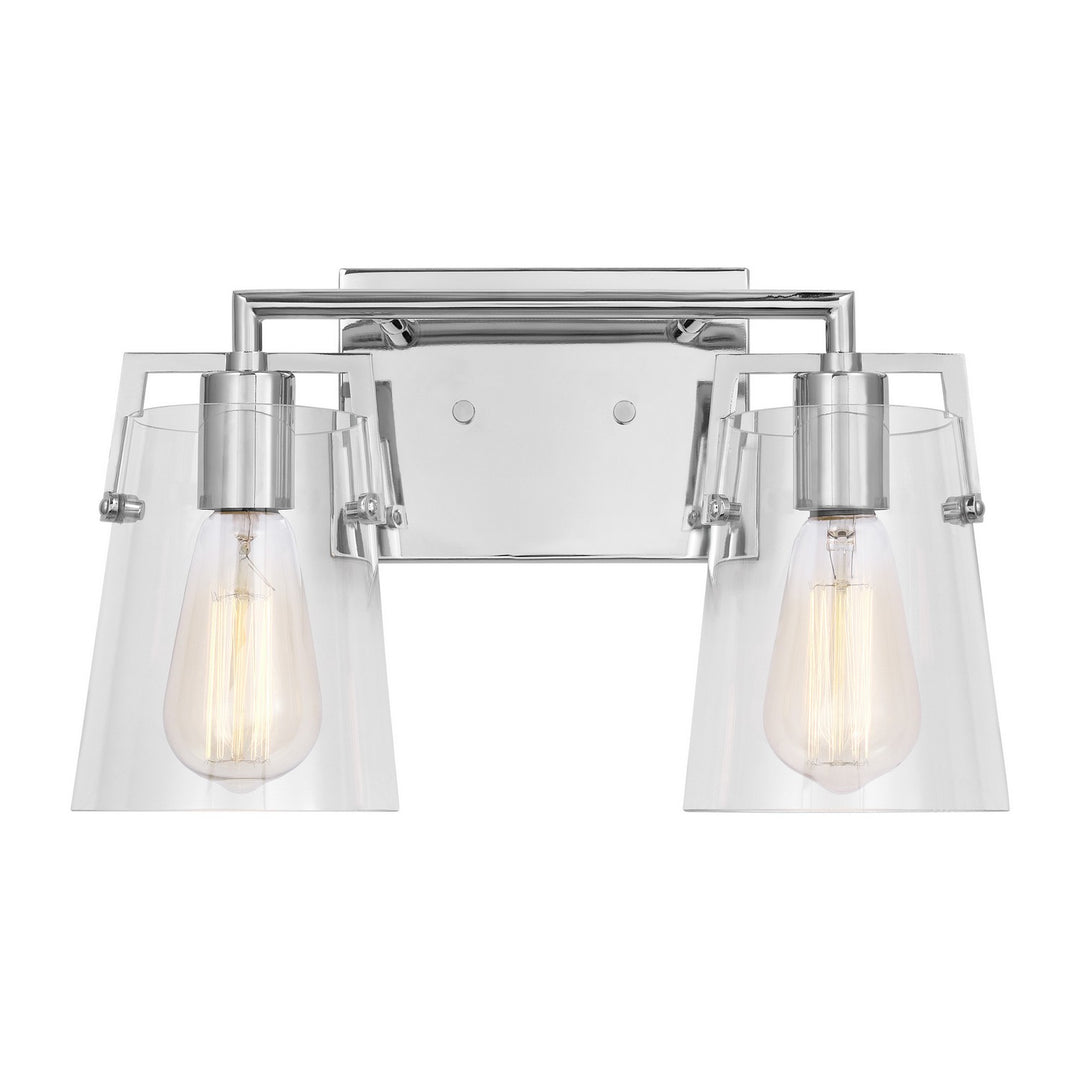 Visual Comfort Studio Crofton DJV1032CH Bath Vanity Light 15 in. wide - Chrome