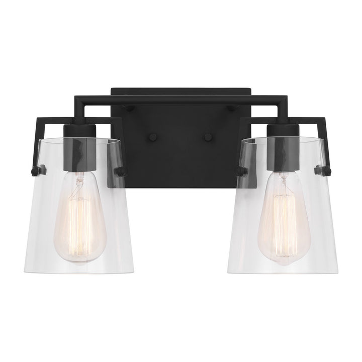 Visual Comfort Studio Crofton DJV1032MBK Bath Vanity Light 15 in. wide - Midnight Black