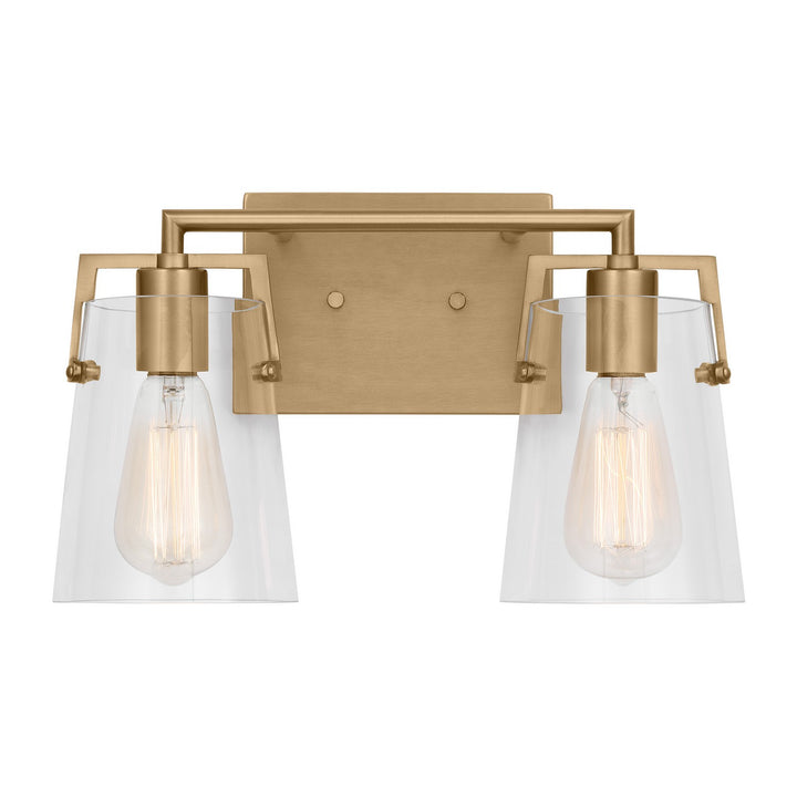 Visual Comfort Studio Crofton DJV1032SB Bath Vanity Light 15 in. wide - Satin Brass