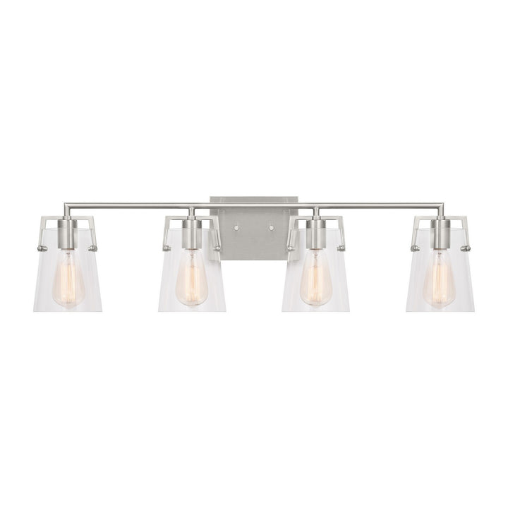 Visual Comfort Studio Crofton DJV1034BS Bath Vanity Light 34 in. wide - Brushed Steel