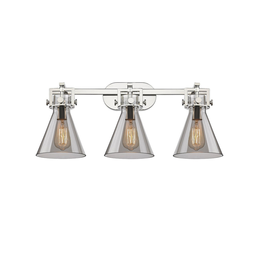 Innovations Newton 411-3W-PN-G411-7SM Bath Vanity Light 27 in. wide - Polished Nickel