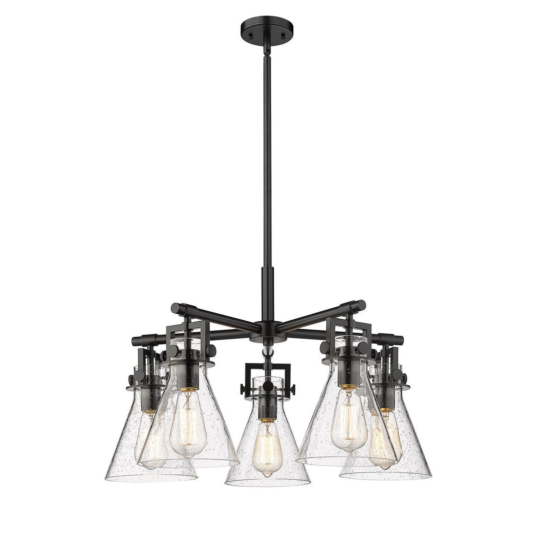 Innovations Downtown Urban 411-5CR-BK-G411-7SDY Chandelier Light - Matte Black