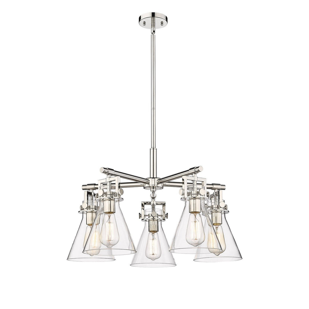 Innovations Downtown Urban 411-5CR-PN-G411-7CL Chandelier Light - Polished Nickel