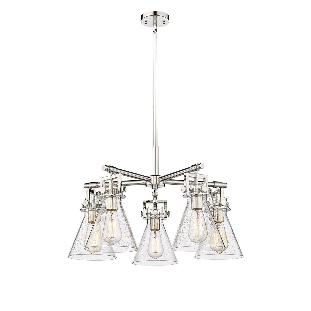 Innovations Downtown Urban 411-5CR-PN-G411-7SDY Chandelier Light - Polished Nickel