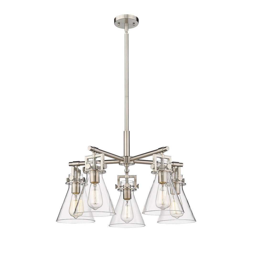 Innovations Downtown Urban 411-5CR-SN-G411-7CL Chandelier Light - Satin Nickel