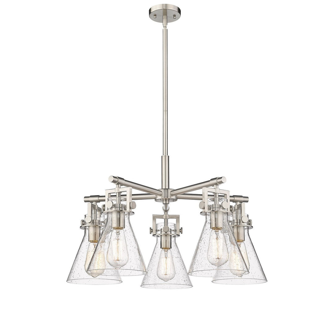 Innovations Downtown Urban 411-5CR-SN-G411-7SDY Chandelier Light - Satin Nickel