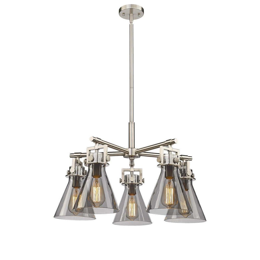 Innovations Downtown Urban 411-5CR-SN-G411-7SM Chandelier Light - Satin Nickel