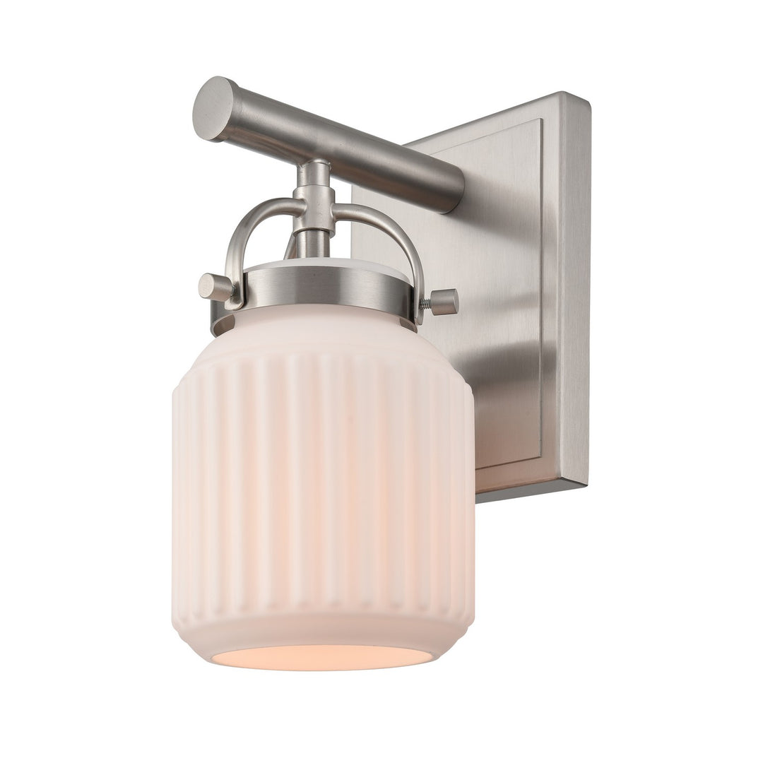 Innovations Latreille 416-1W-SN-G416-8WH Wall Light - Satin Nickel