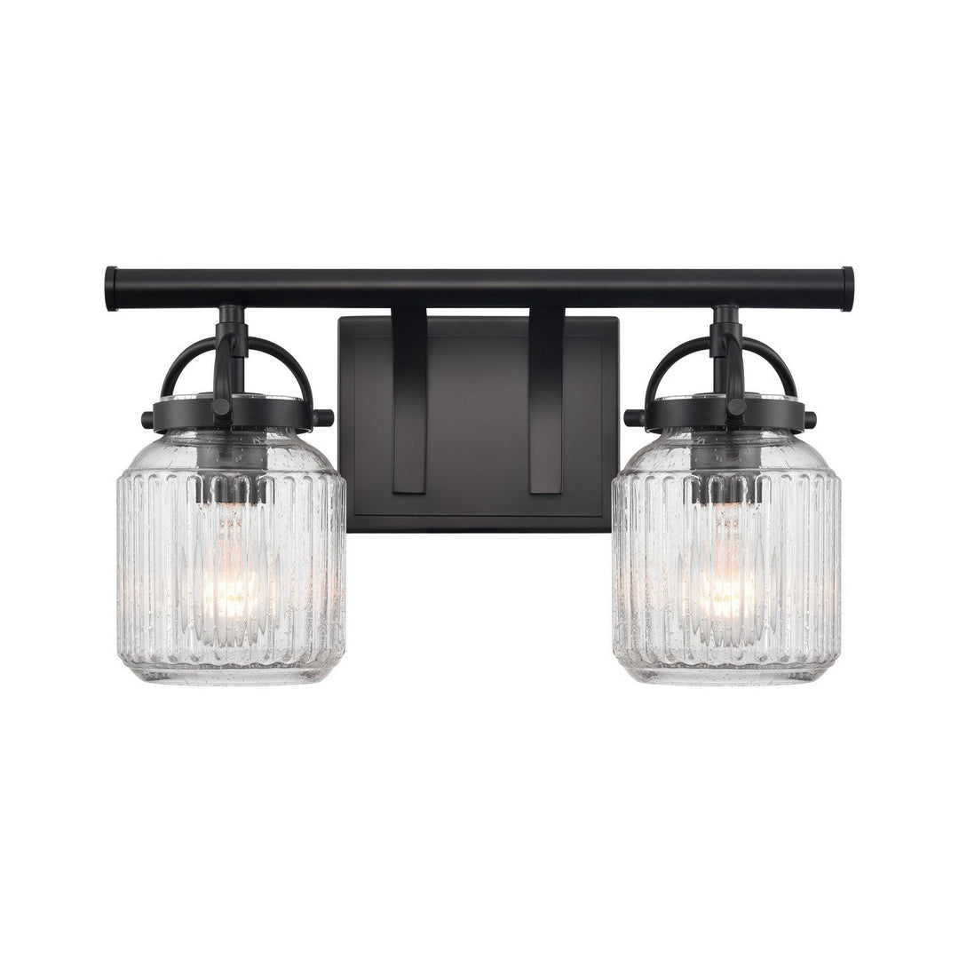 Innovations Latreille 416-2W-BK-G416-8SDY Bath Vanity Light 16 in. wide - Matte Black